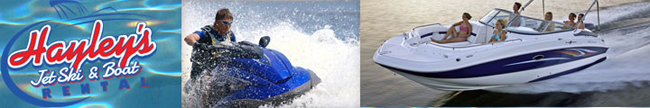 Welcome to Haley's Jet Ski and Boat Rentals